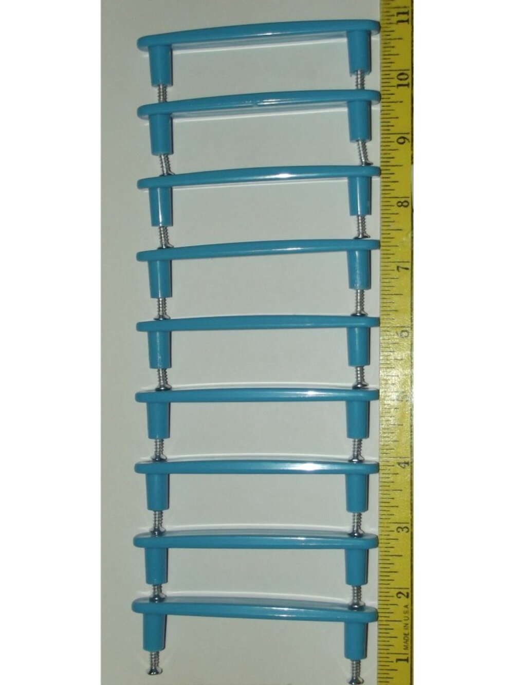 Lot of 9 Cabinet Pulls blue plastic Drawer Handles